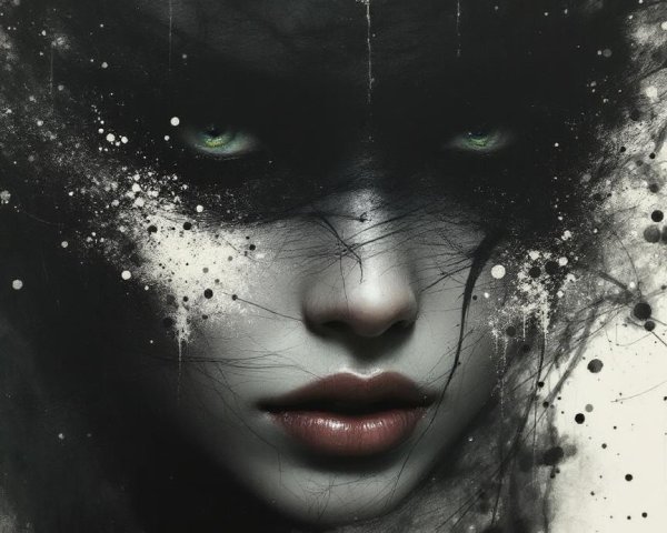 Portrait of a Woman with Ethereal Brushstrokes