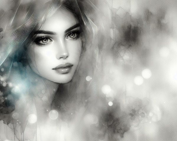 Ethereal Portrait of a Young Woman in Soft Tones