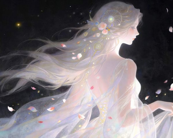 Ethereal Digital Painting of a Graceful Woman