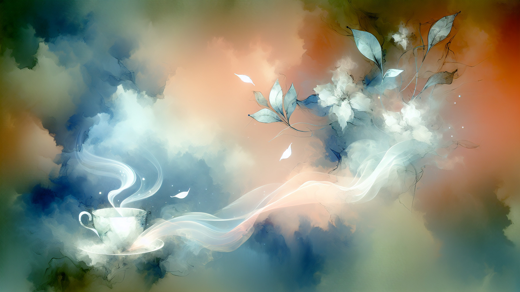 Whimsical Tea Cup Illustration with Pastel Colors
