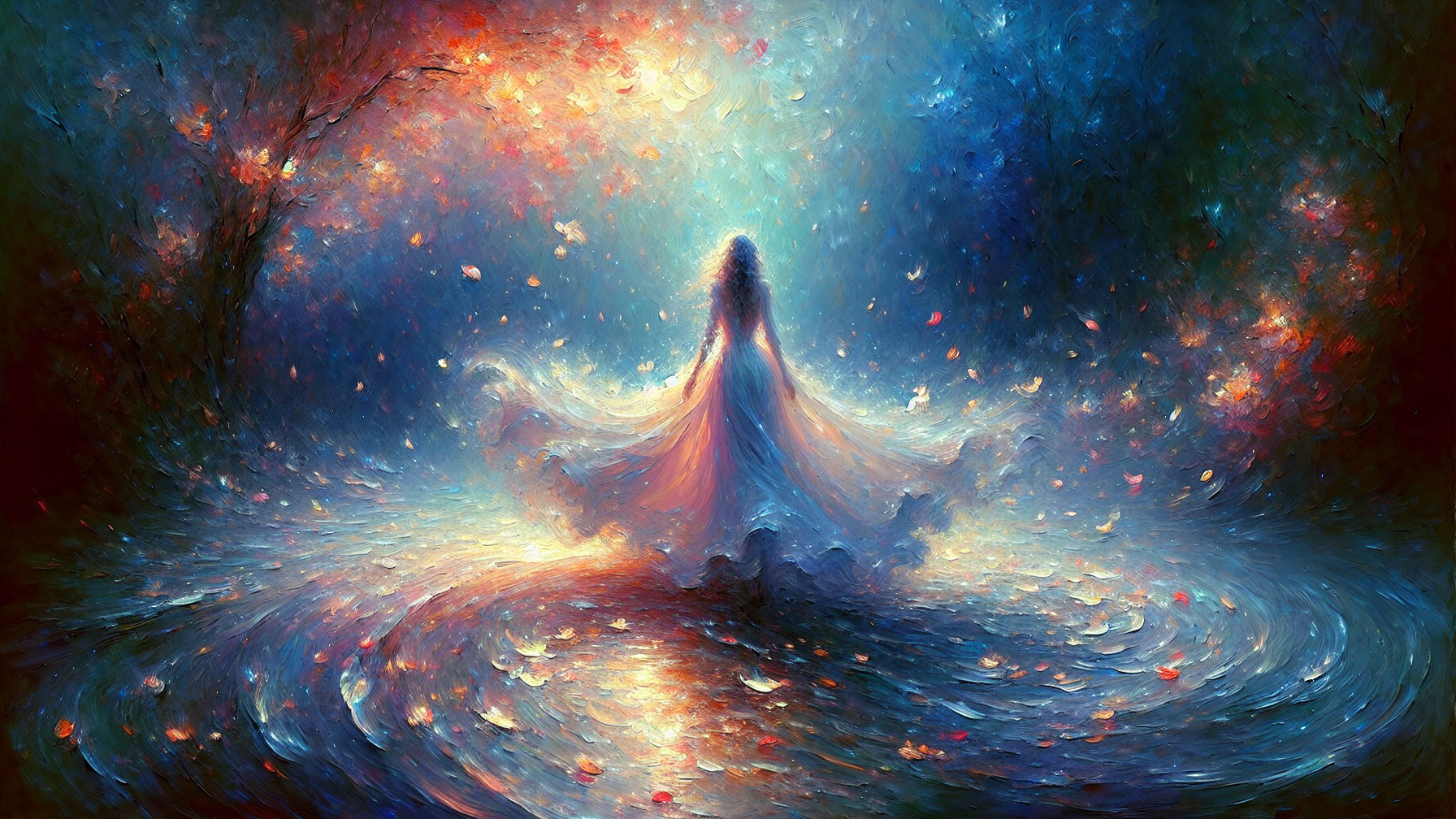 Dreamlike Scene with Ethereal Light and Colors