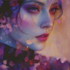 Portrait of a Young Woman with Delicate Flowers