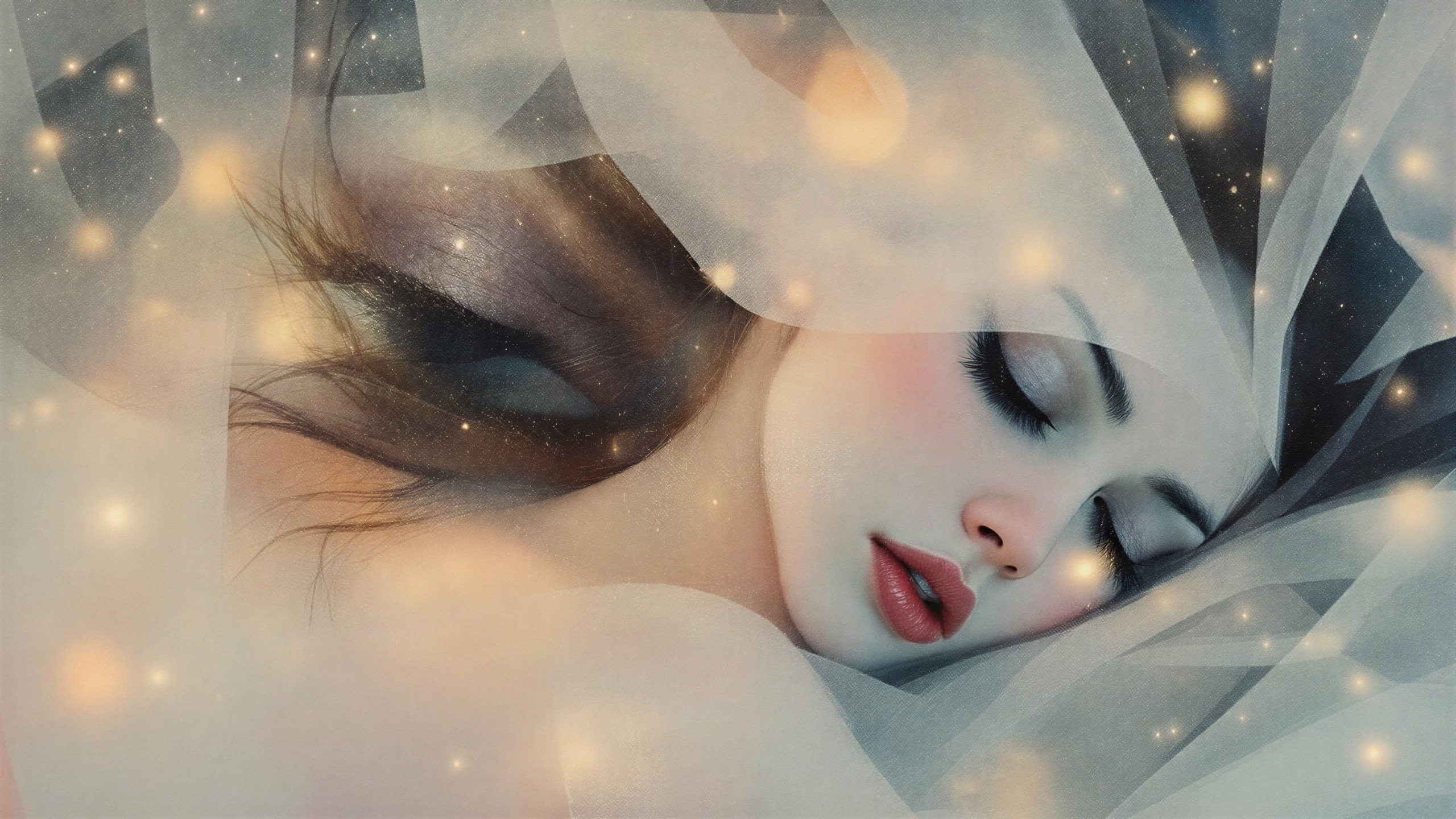 Serene Portrait of a Young Woman in Ethereal Light