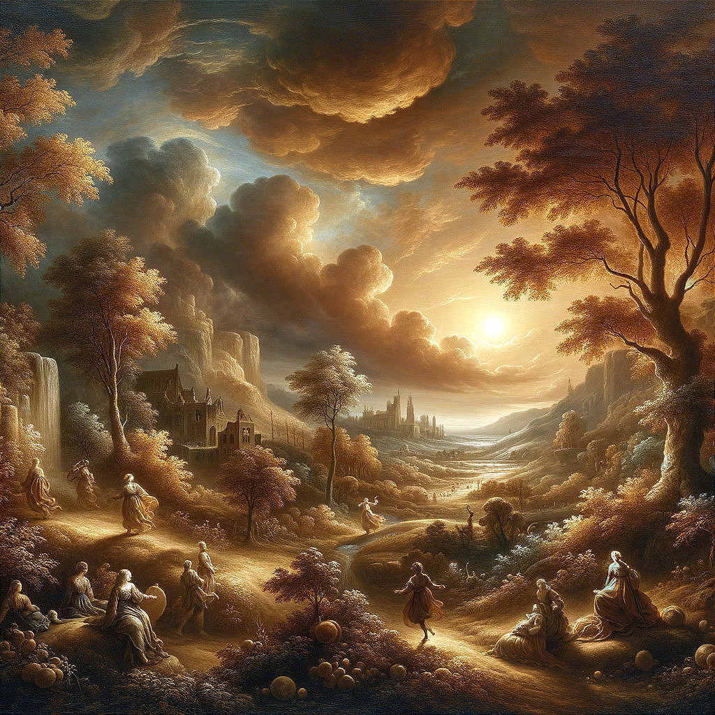 Twilight Landscape with River and Vibrant Sky
