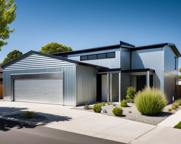 Modern Metallic-Clad Home with Striking Design