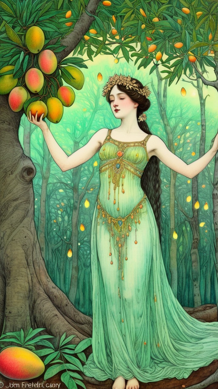 Serenity in a Mystical Green Forest