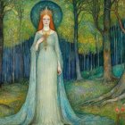 Allegorical Painting of a Woman in Contemplation