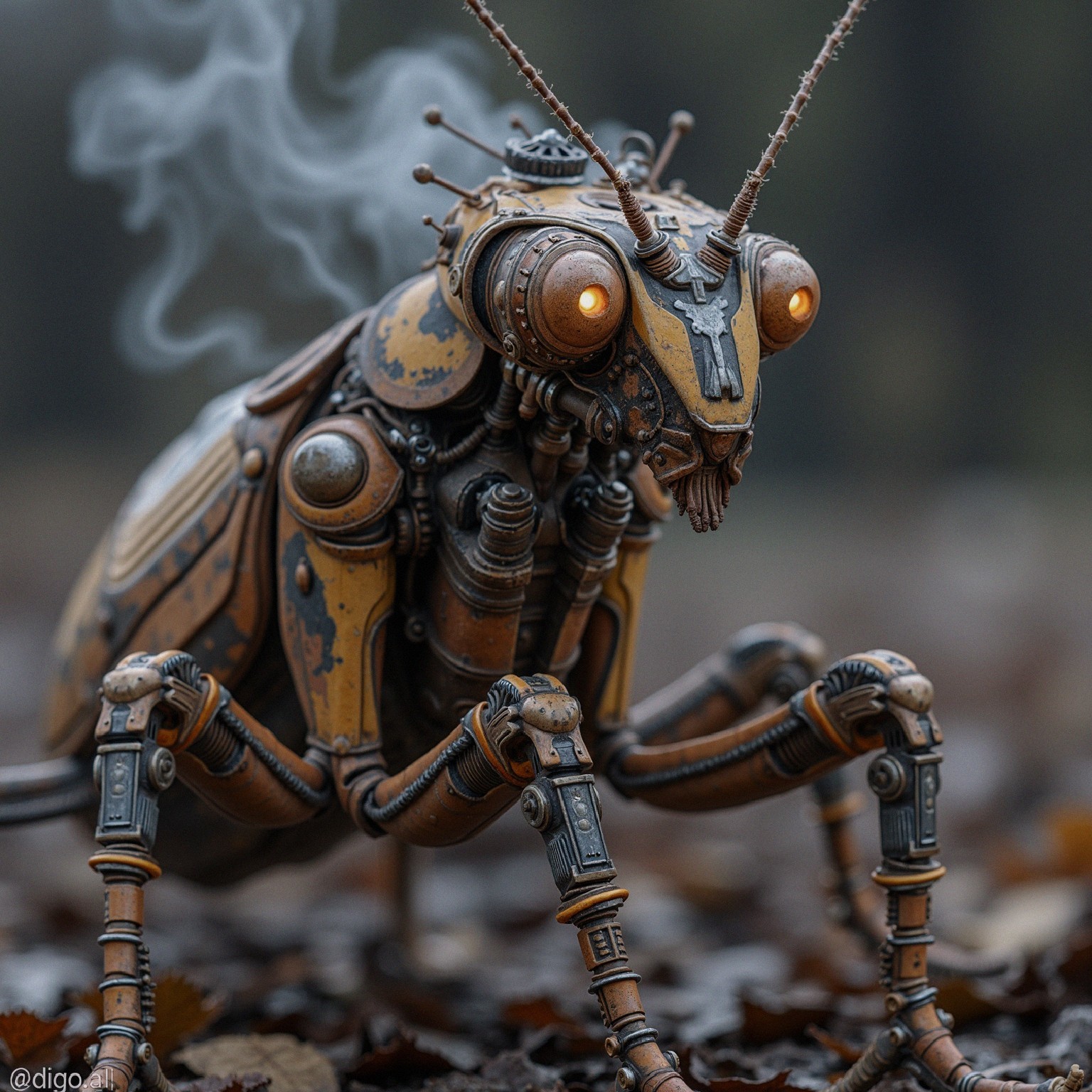 Steampunk Robotic Insect with Intricate Design