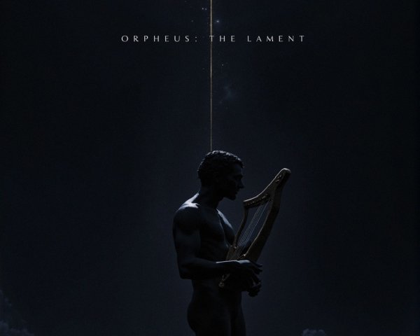 Silhouetted Figure of Orpheus in Cosmic Setting