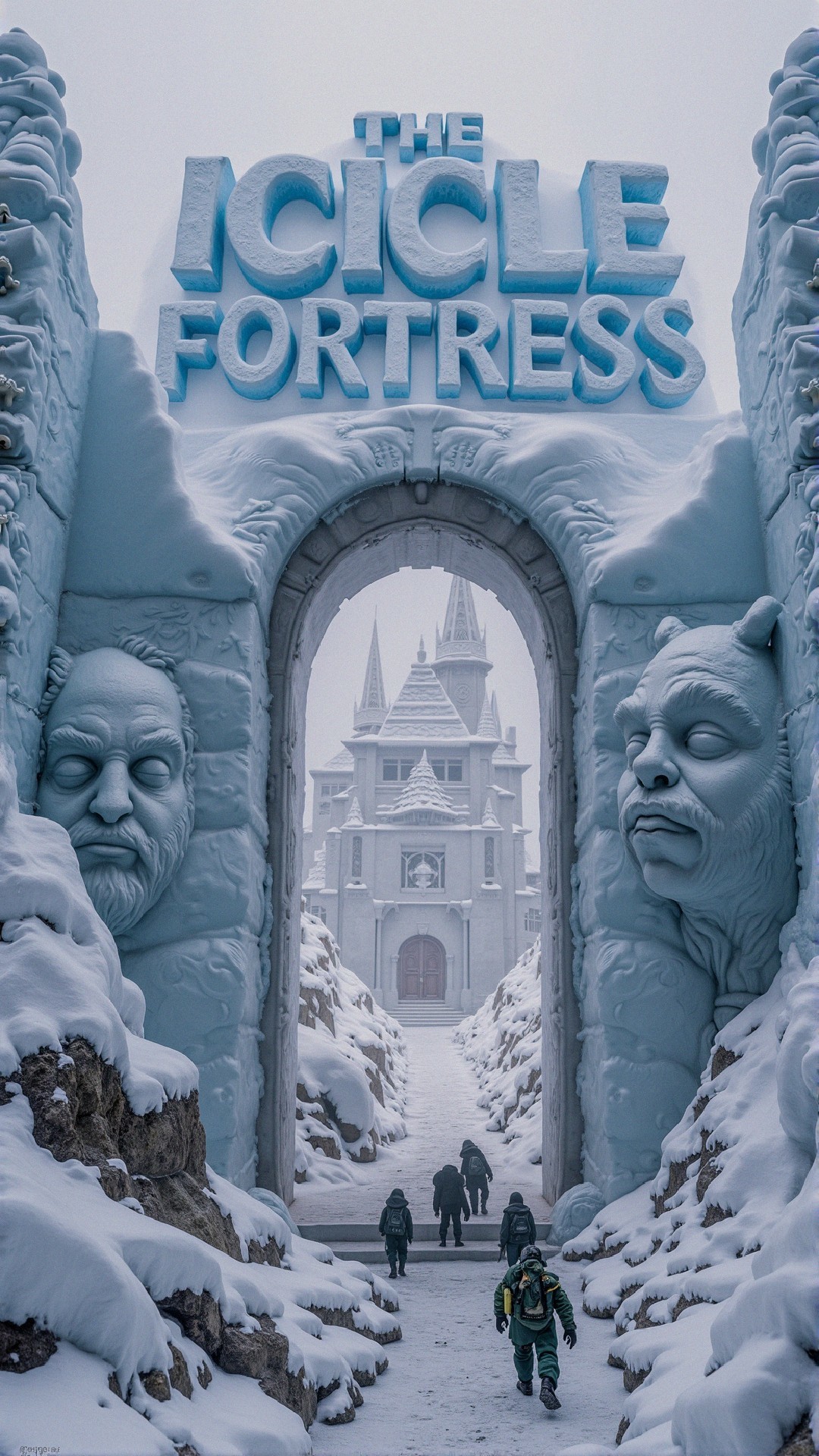 Icy Gateway to the Snow-Covered Castle Landscape