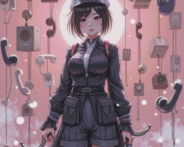 Anime Character in Vintage Dreamy Environment