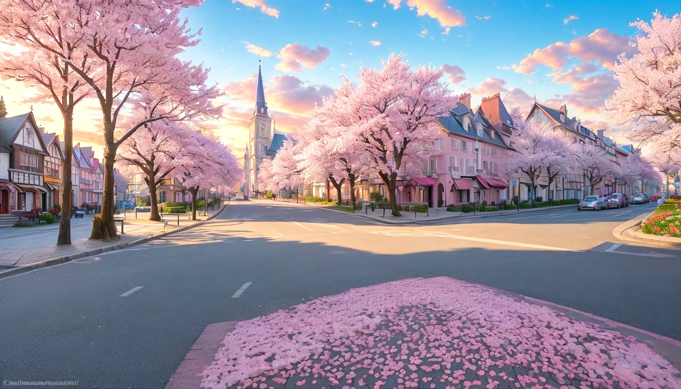 Blossom Boulevard: Sunset Serenade