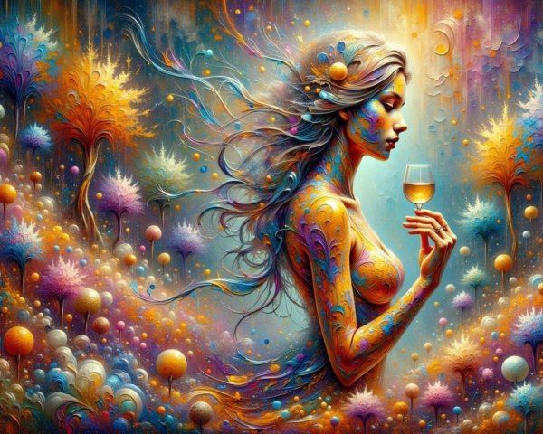 Surreal Portrait of a Woman in a Dreamy Landscape