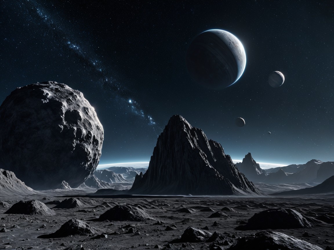 Panoramic View of a Dramatic Alien Landscape