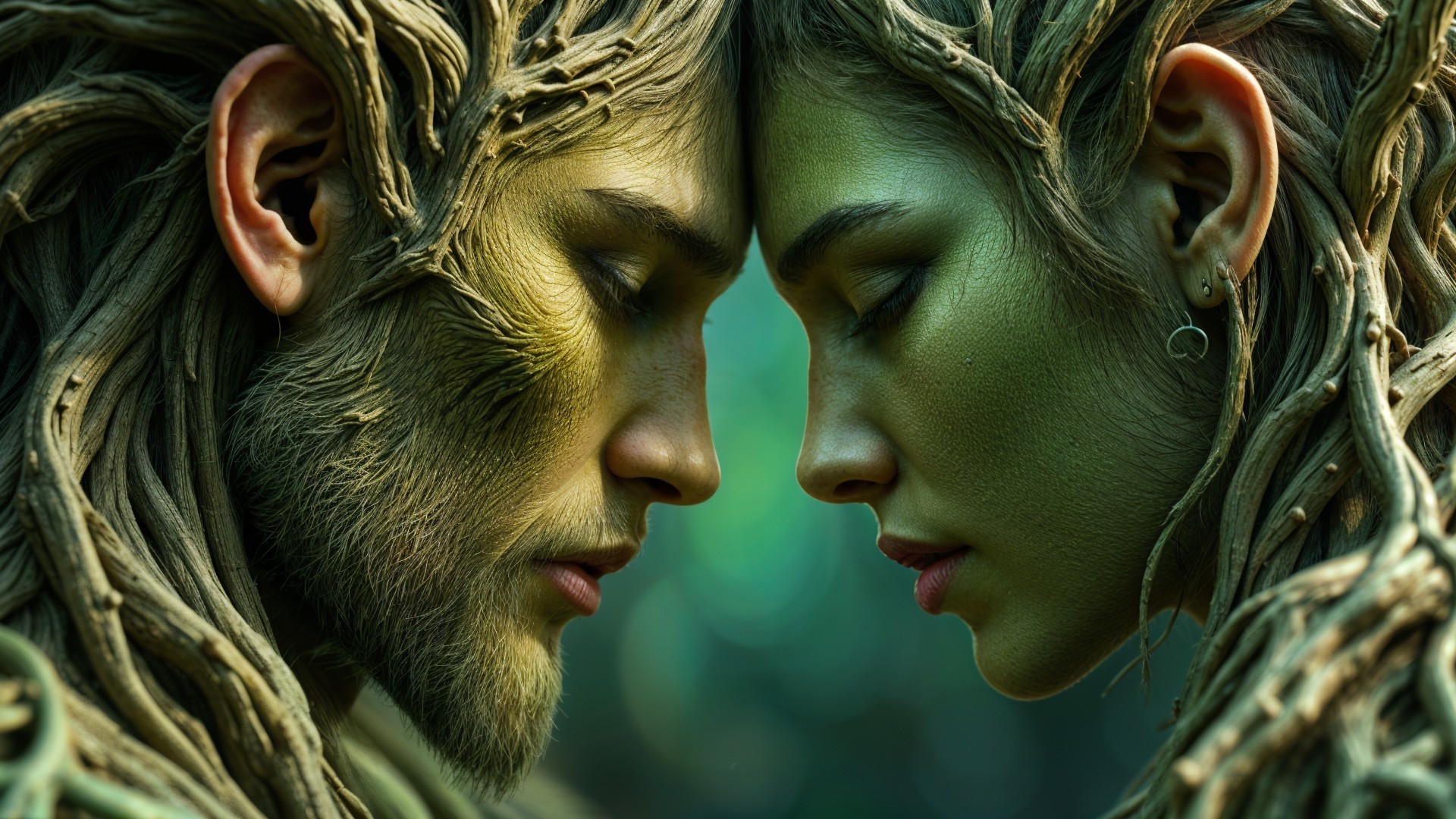 Ethereal Figures with Tree-Like Features in Nature