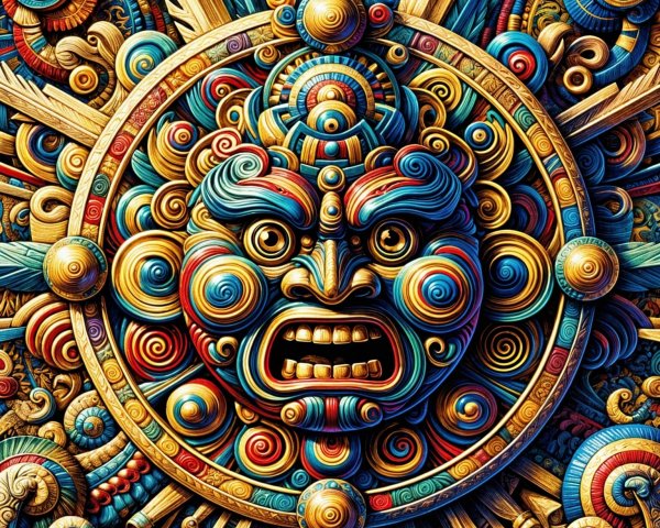 Intricate Vibrant Mask with Cultural Significance