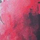 Cloaked Figure and Woman in Surreal Pink Mist