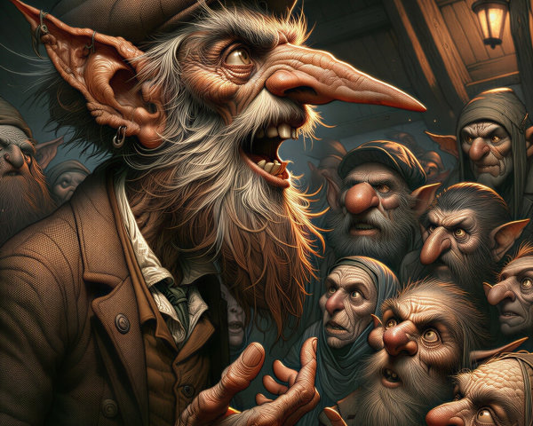 Gathering of Goblins Listening to a Storyteller