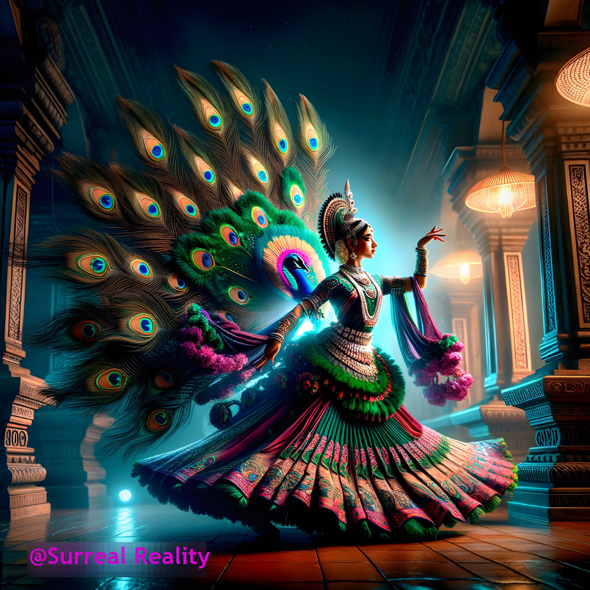 Graceful Peacock Dancer: A Majestic Display