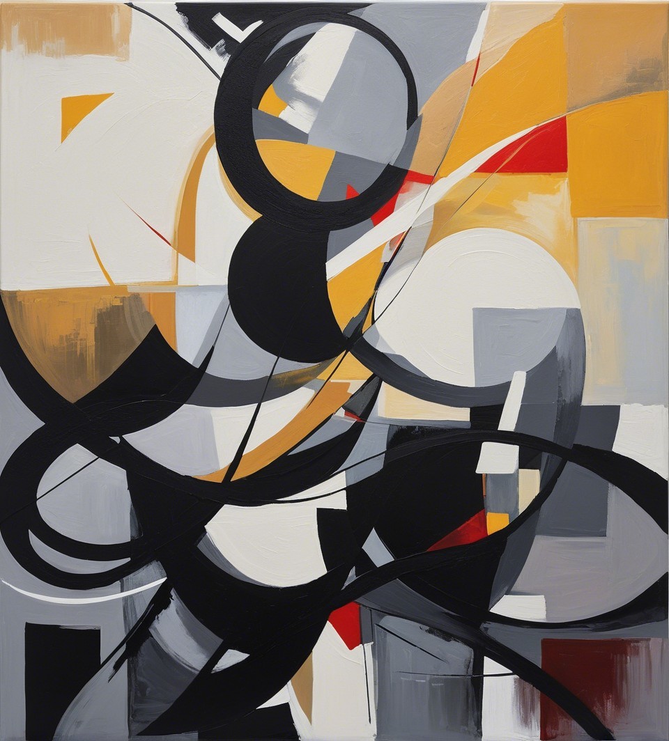 Abstract Composition with Dynamic Shapes and Colors