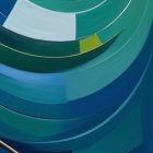 Stylized Golfer in Mid-Swing with Bold Colors