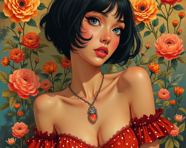 Portrait of a Confident Young Woman in Chic Attire