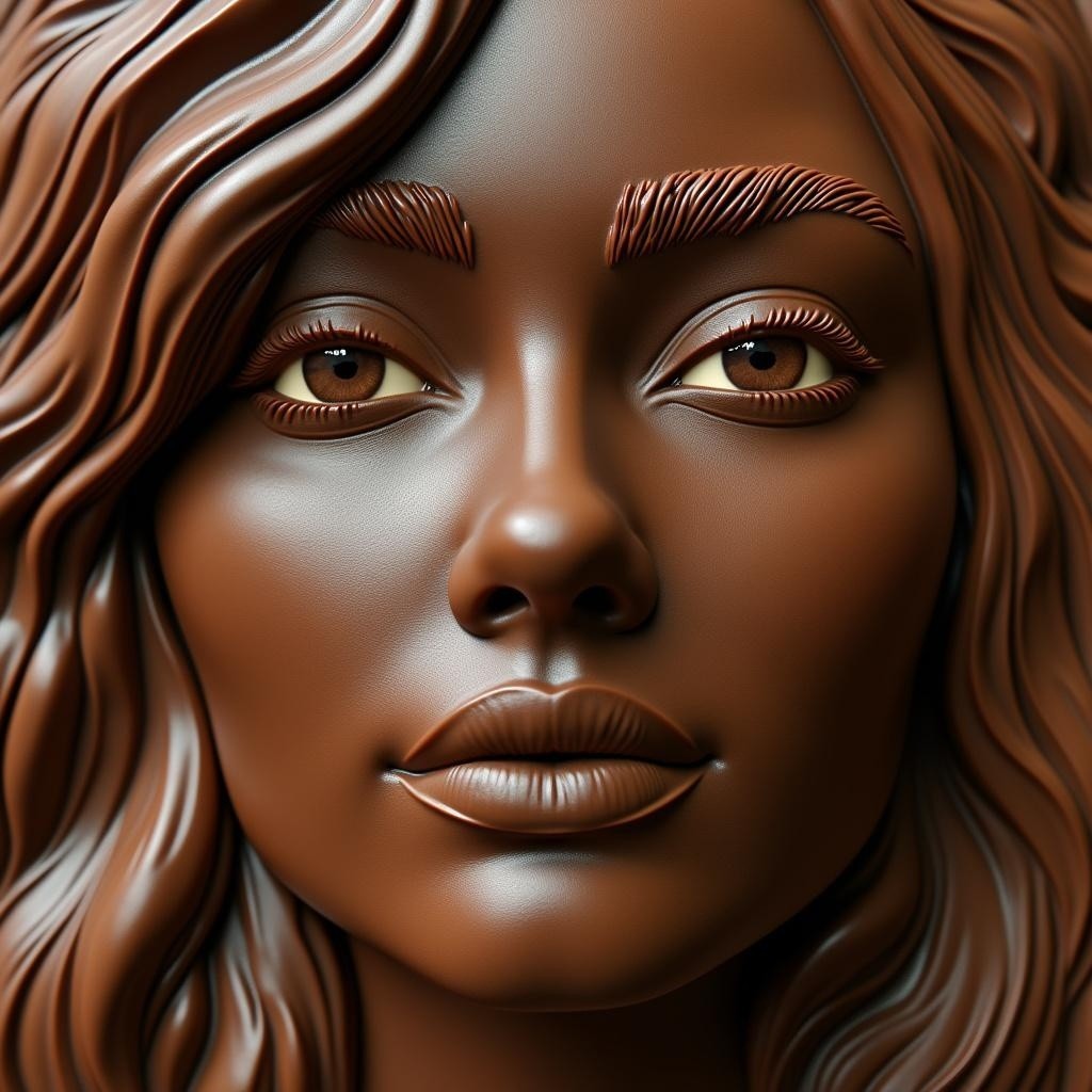 Stylized Sculptural Representation of a Female Face