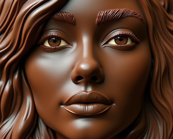 Stylized Sculptural Representation of a Female Face