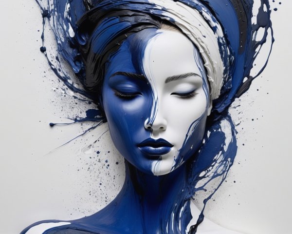 Artistic Composition of a Mannequin-Like Figure
