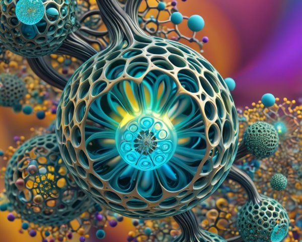Vibrant Abstract Representation of Molecular Structures
