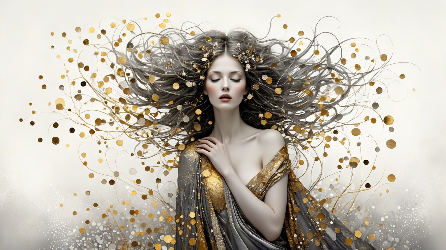 Surreal Digital Painting of Goddess-Like Woman