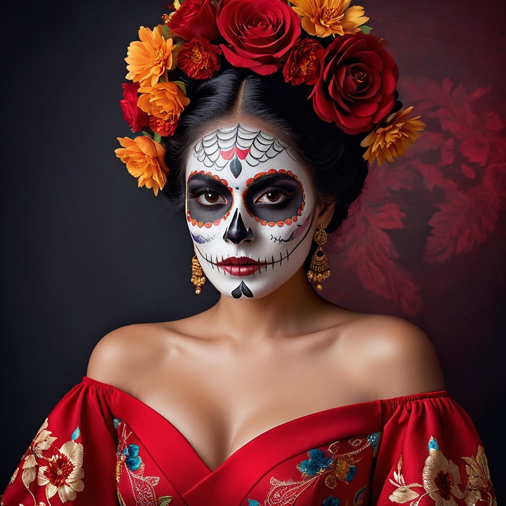 Day of the Dead Tradition with Sugar Skull Face Paint