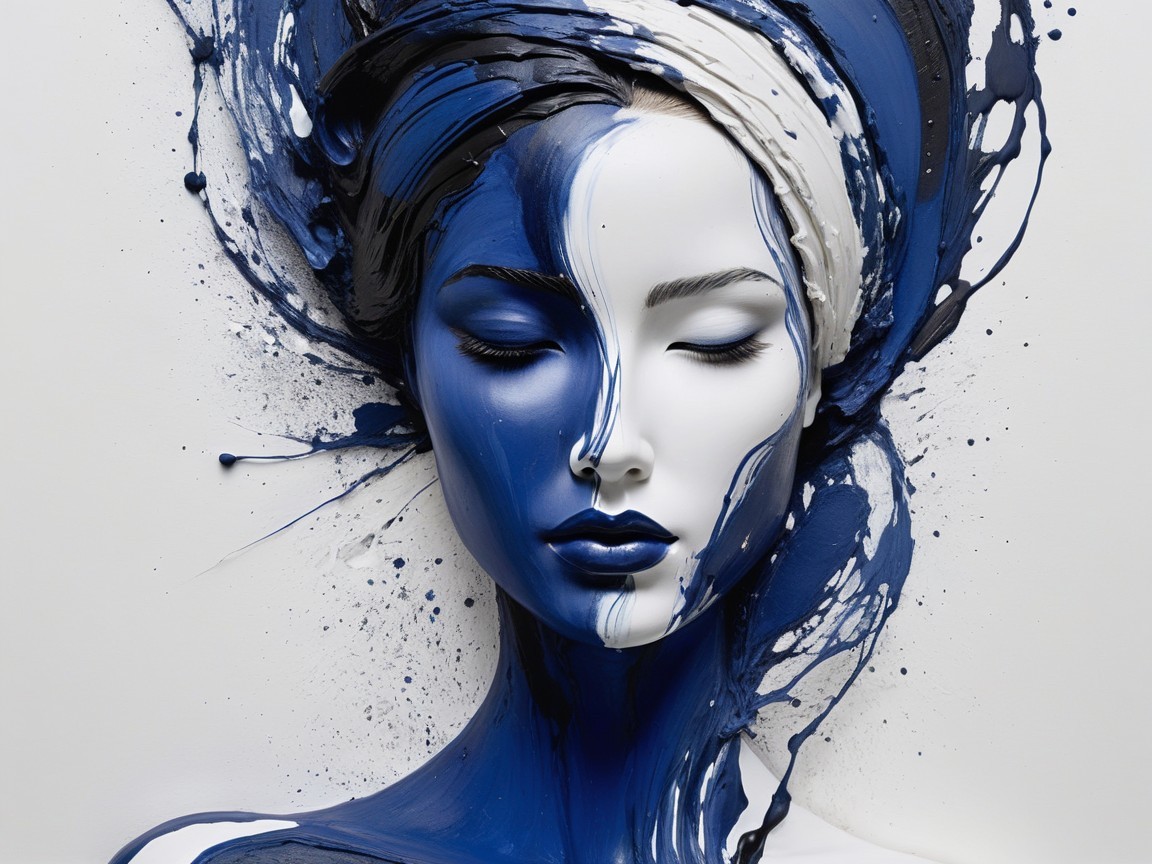 Artistic Composition of a Mannequin-Like Figure