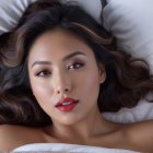 Surreal Portrait of a Woman with Polka Dots and Fish