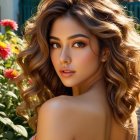 Portrait of a Young Woman with Dreamlike Background