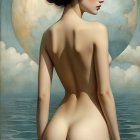 Photorealistic Portrait of Young Woman in Minimal Aesthetic