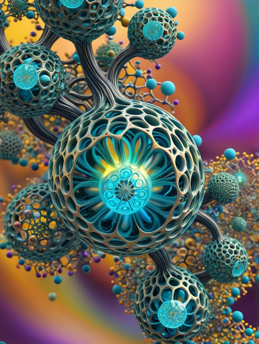 Vibrant Abstract Representation of Molecular Structures