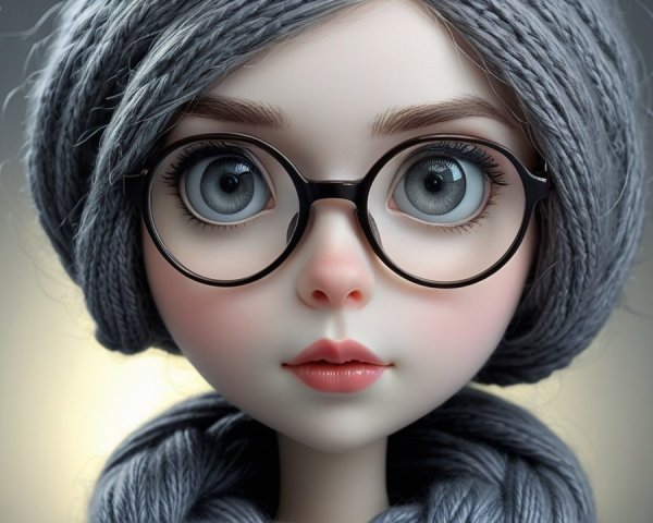 Stylized Character Portrait of a Young Woman