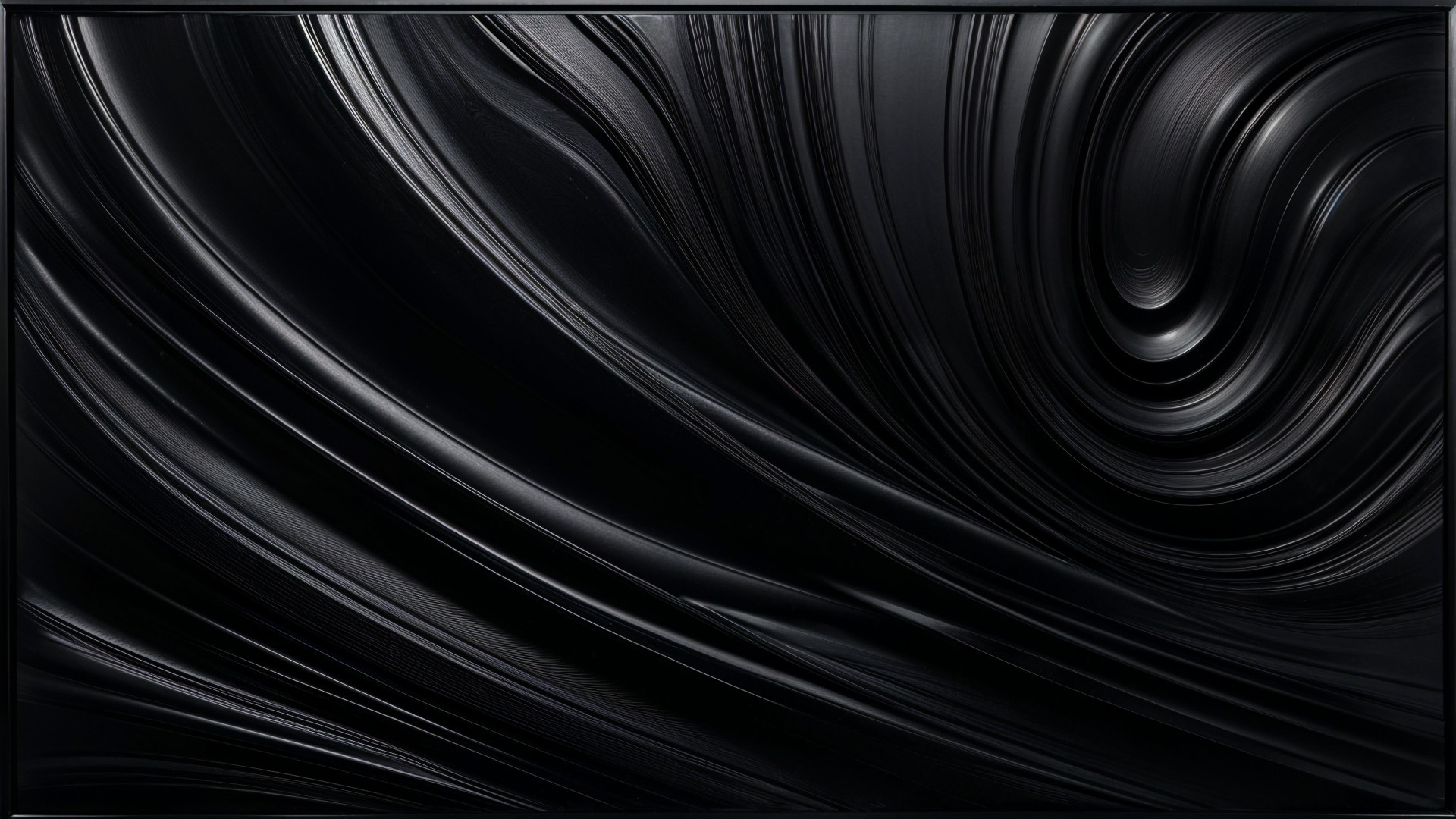 Abstract Design with Flowing Curves and Black Texture