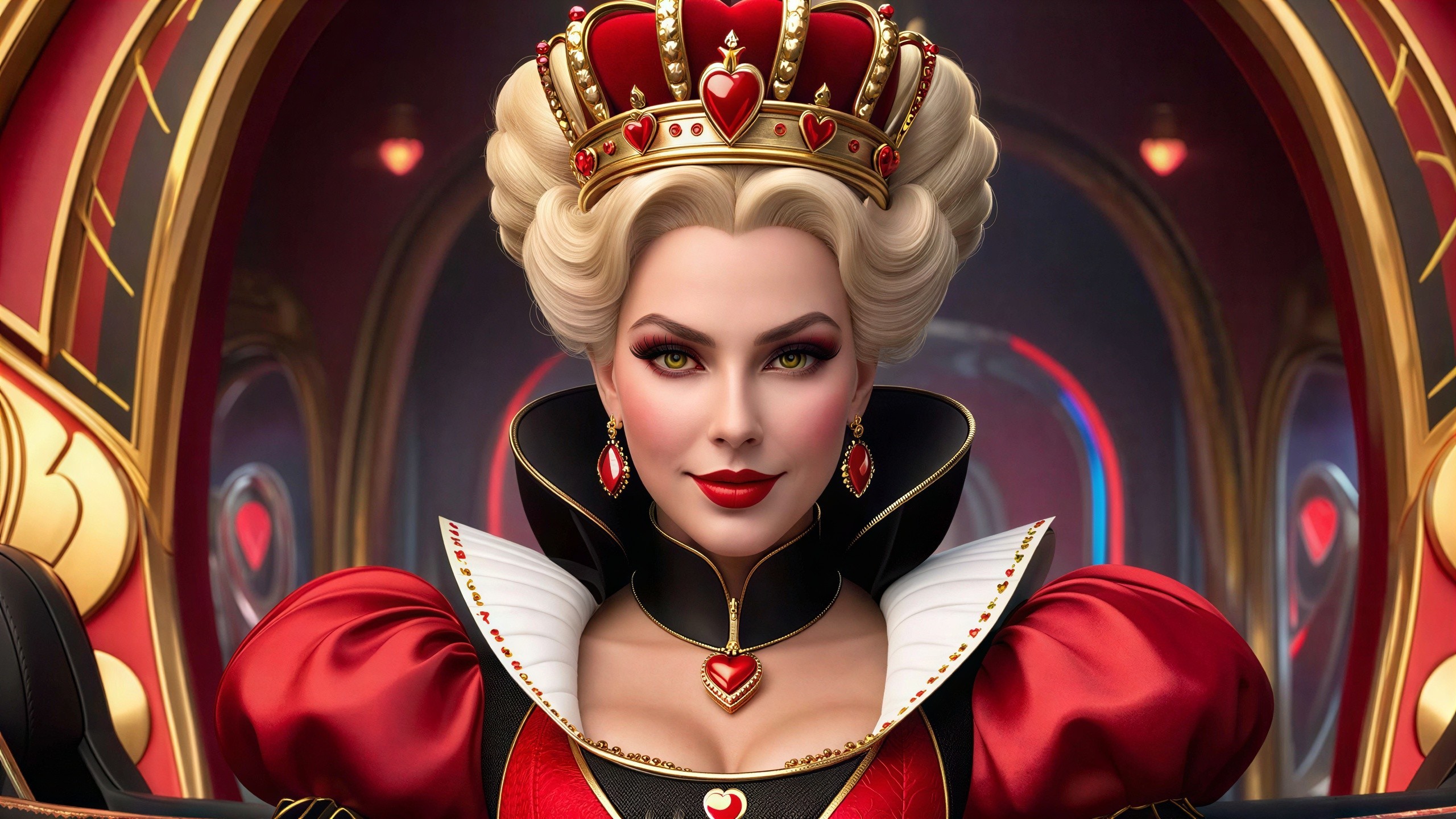 Half-shot portrait of the Queen of Hearts character