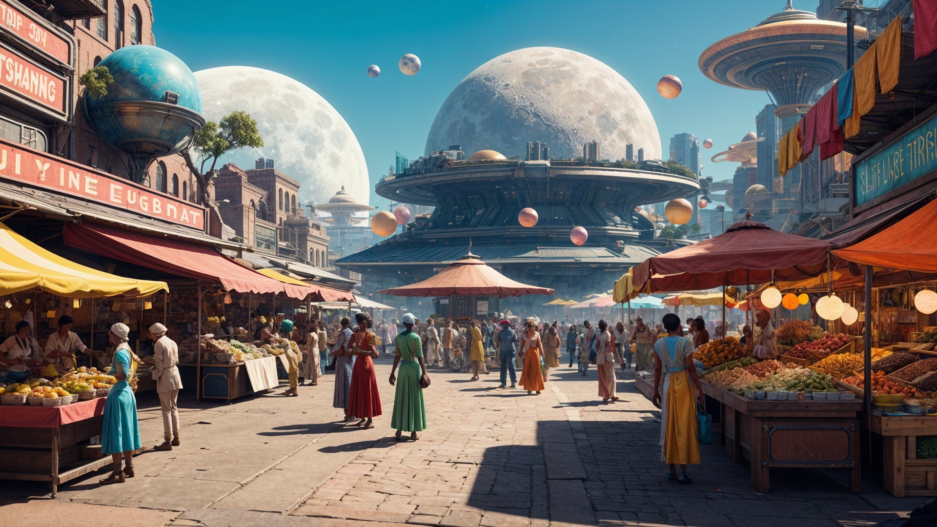 Extraterrestrial Marketplace on an Alien Planet