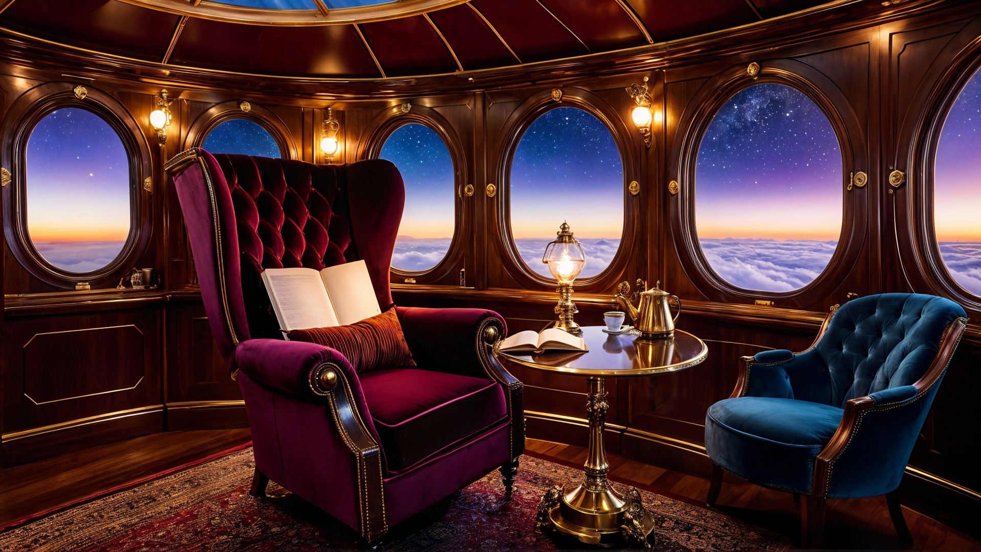 Luxurious Room with Plush Chairs and Scenic View