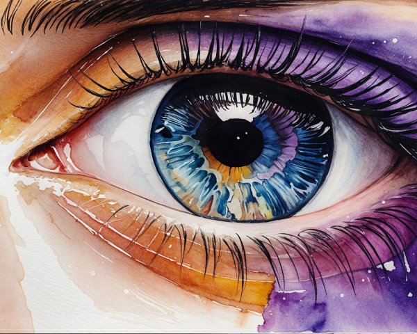 Close-Up of a Human Eye with Vibrant Iris Details