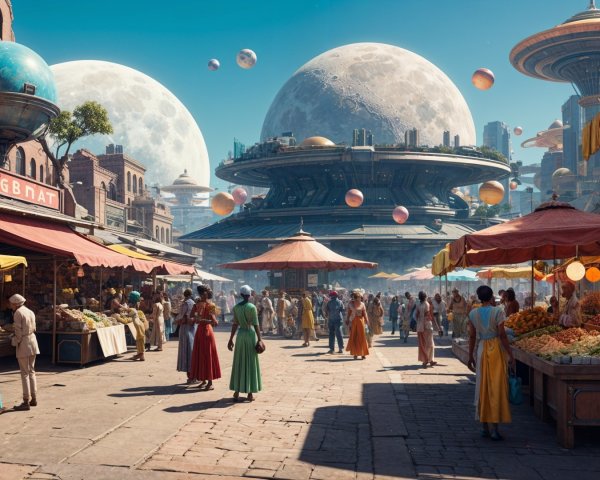 Extraterrestrial Marketplace on an Alien Planet