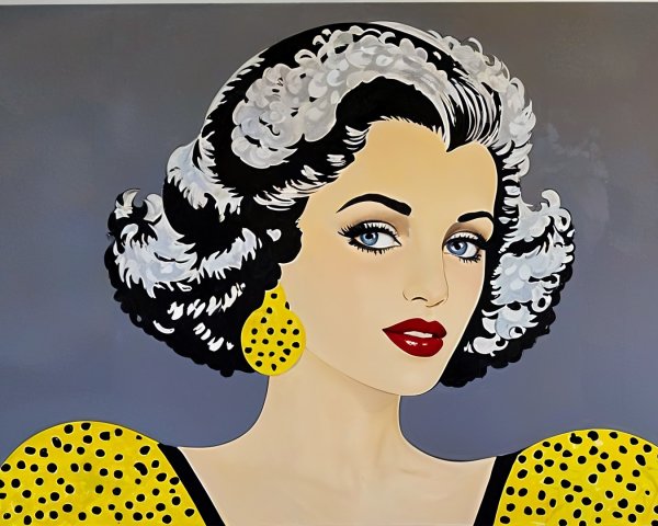 Bold Portrait of a Woman with Hollywood Glamour