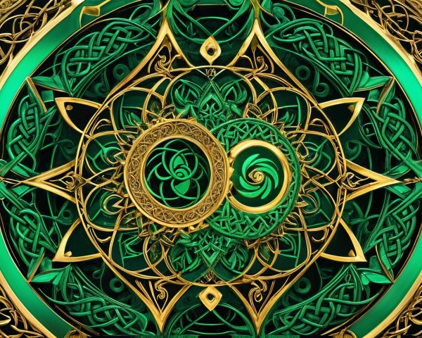 Celtic Circular Pattern with Intricate Mandala Design