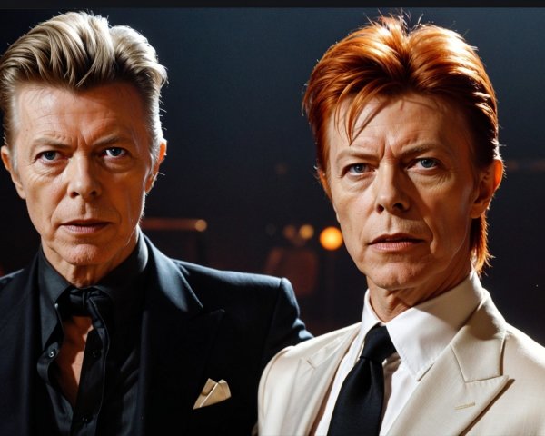 Stylized Portraits of Two Men with Unique Hairstyles