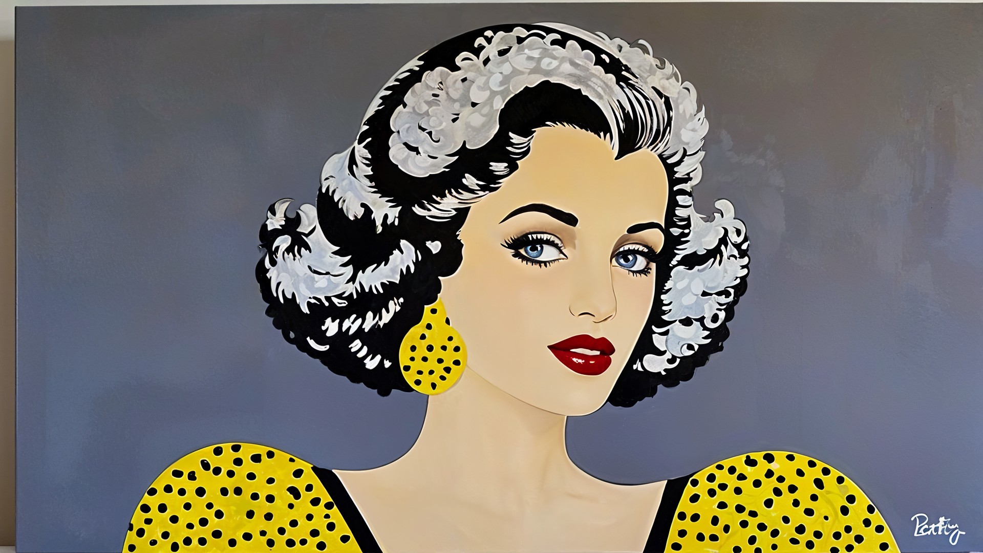 Bold Portrait of a Woman with Hollywood Glamour