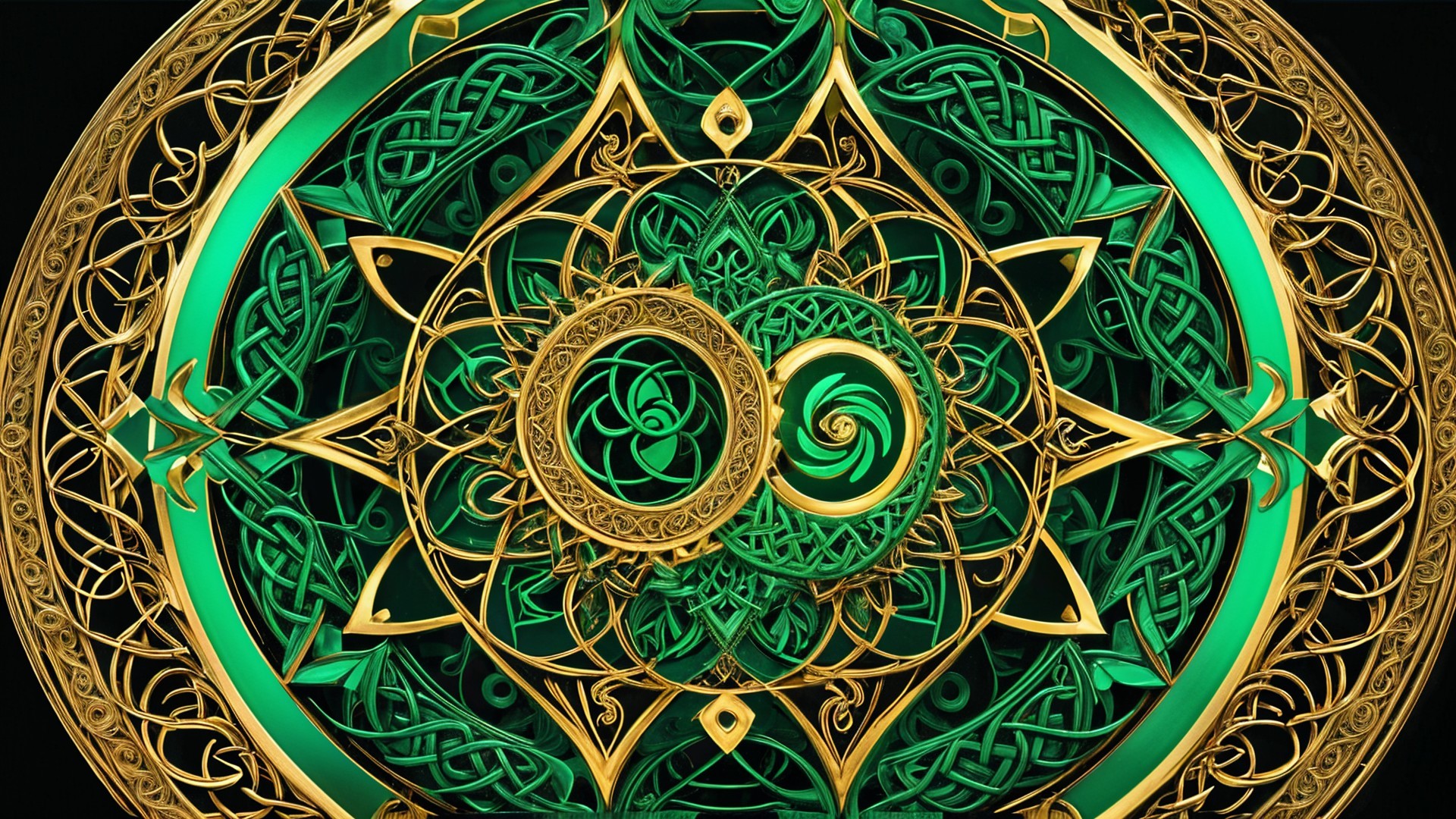 Celtic Circular Pattern with Intricate Mandala Design