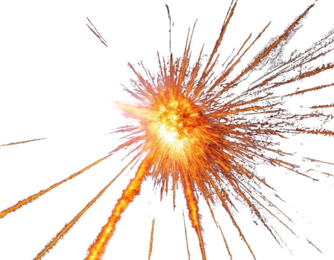 Vibrant Orange and Yellow Sparks on Black Background